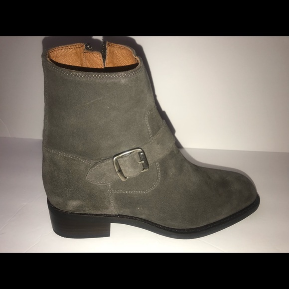 FRYE - HANNAH ENGINEER SMOKE ANKLE BOOT SZ 8.5 - Picture 8 of 8